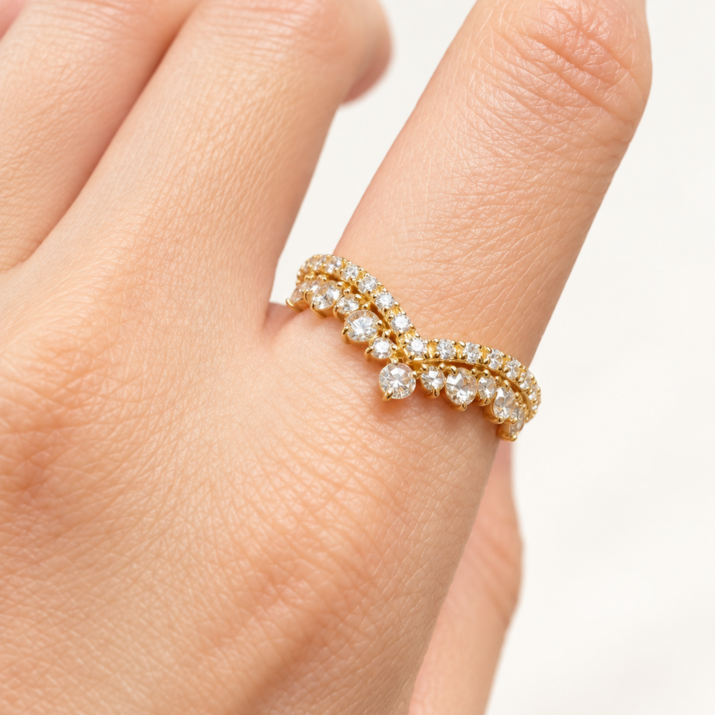 K18 ダイヤモンド 0.35ct ブリリアンスリング