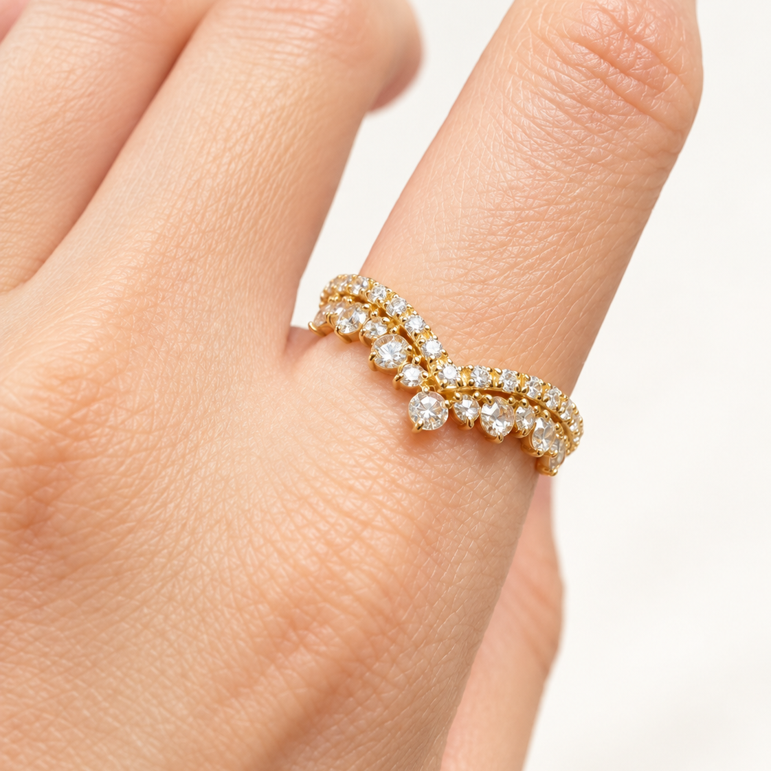 K18 ダイヤモンド 0.35ct ブリリアンスリング