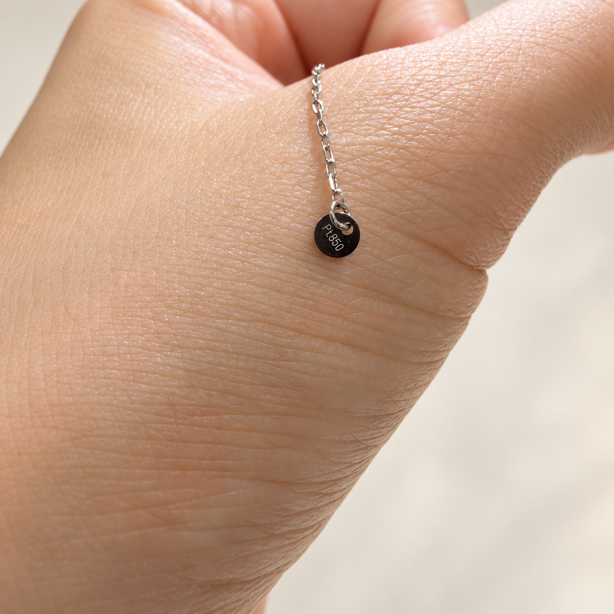 Pt850 アクアマリン ダイヤモンドネックレス 0.48ct / 0.15ct 約43cm
