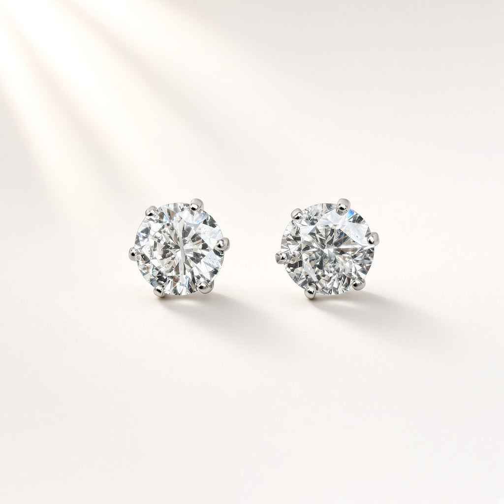 PT950 ダイヤモンドスタッドピアス 計0.70ct
