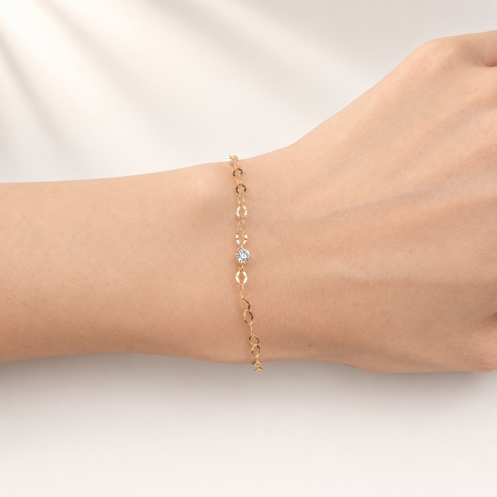 K18 ダイヤモンドブレスレット 0.12ct