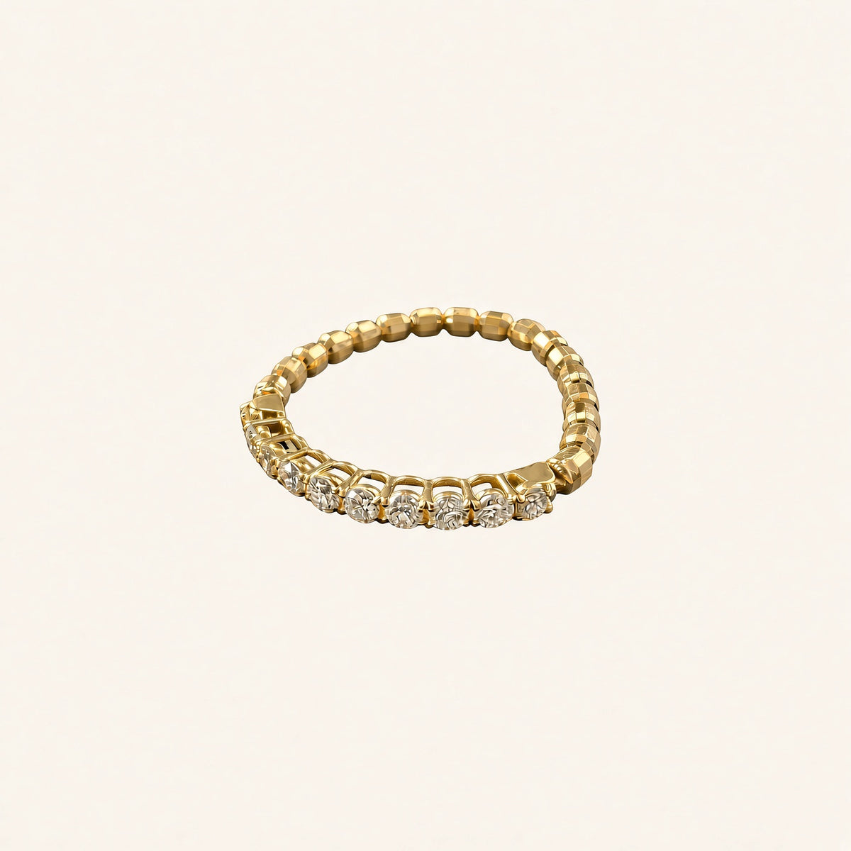 K18 カットボールダイヤモンド 0.2ct フレックスリング