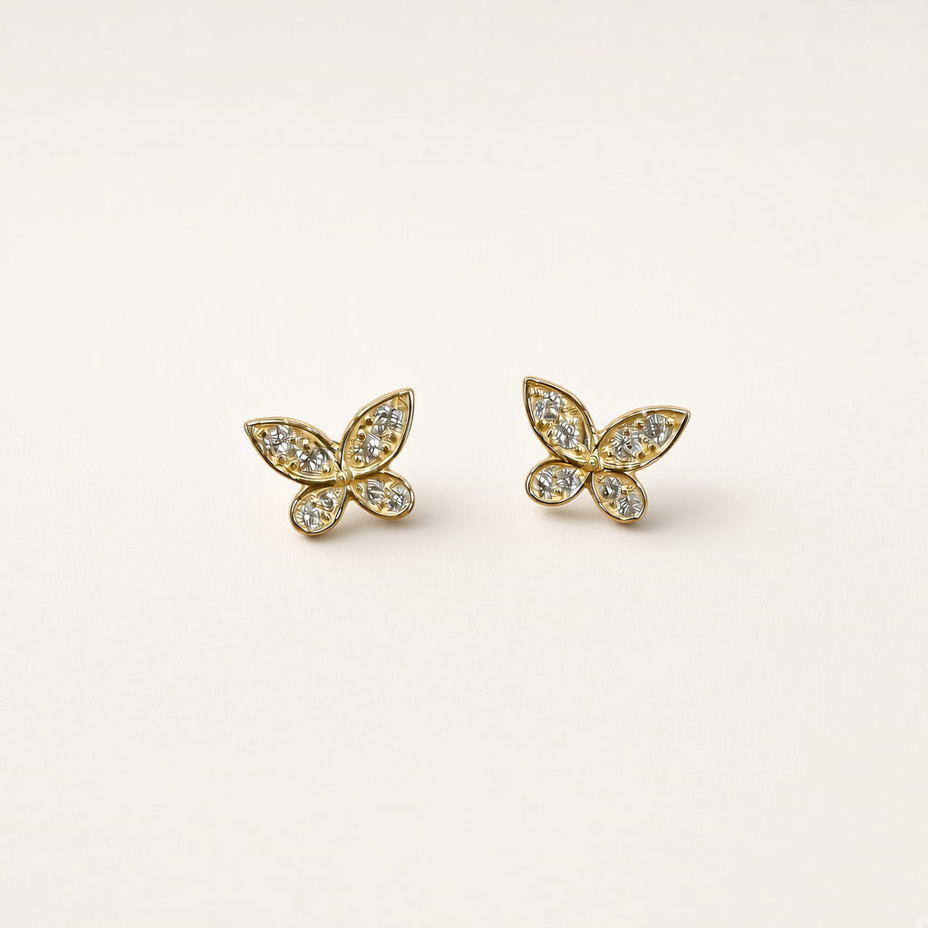 K18 ダイヤモンド バタフライピアス 0.10ct