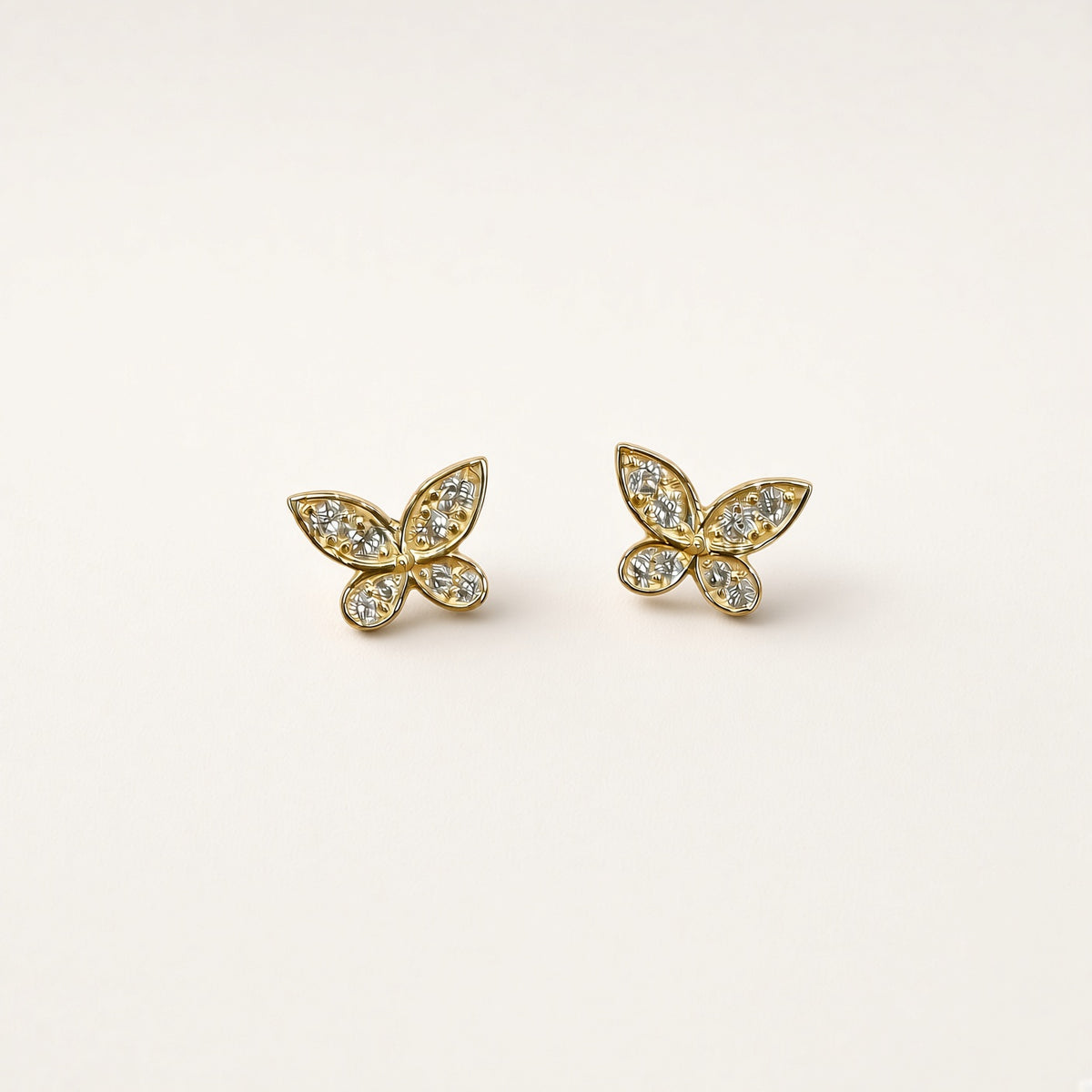 K18 ダイヤモンド バタフライピアス 0.10ct