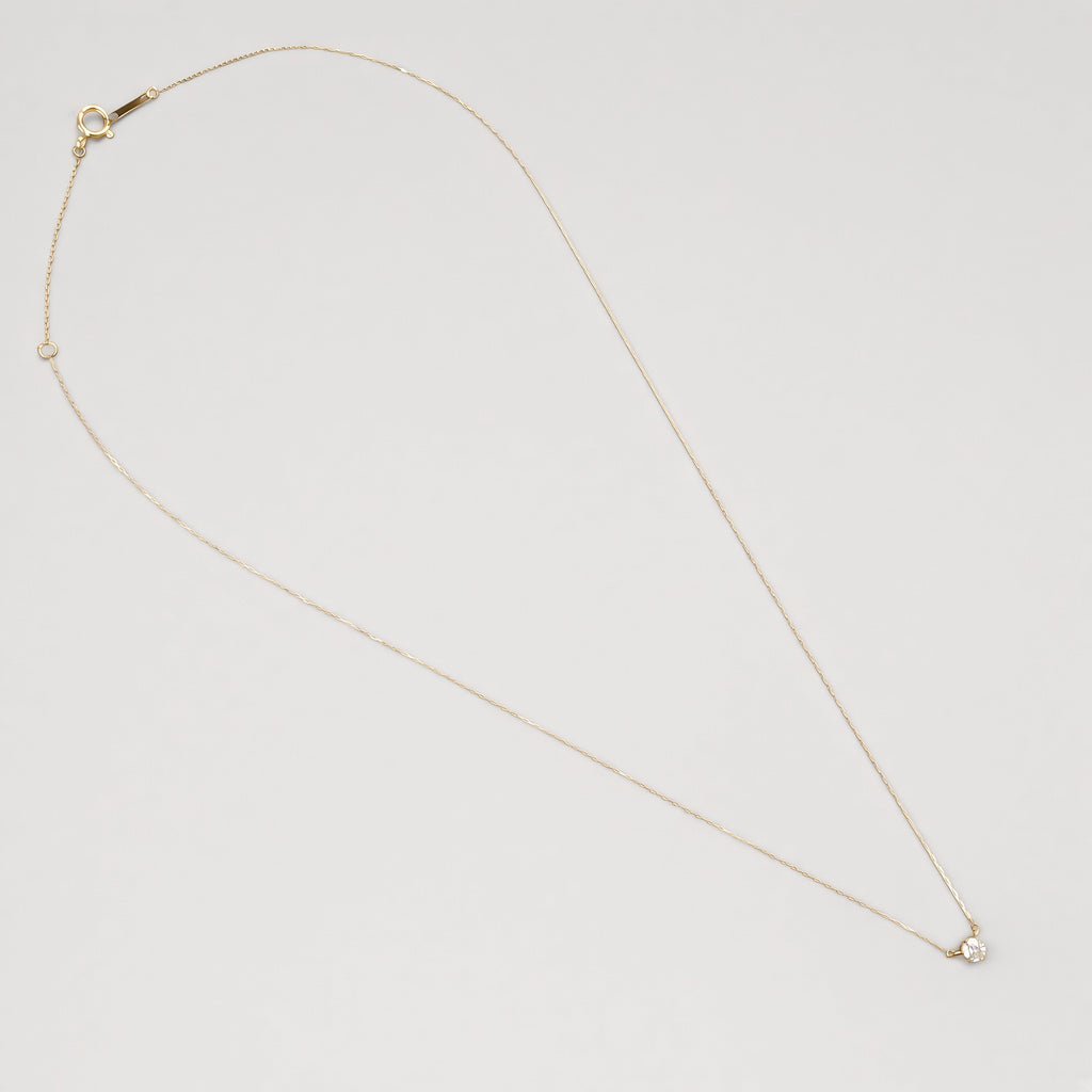 K18 ダイヤモンド一粒ネックレス 0.12ct