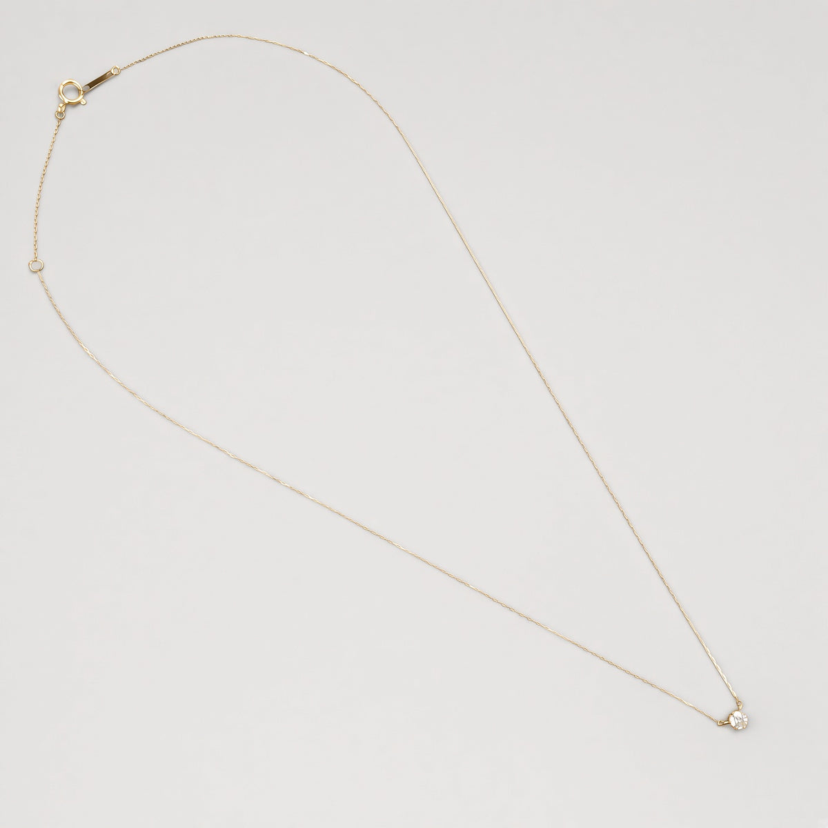 K18 ダイヤモンド一粒ネックレス 0.12ct