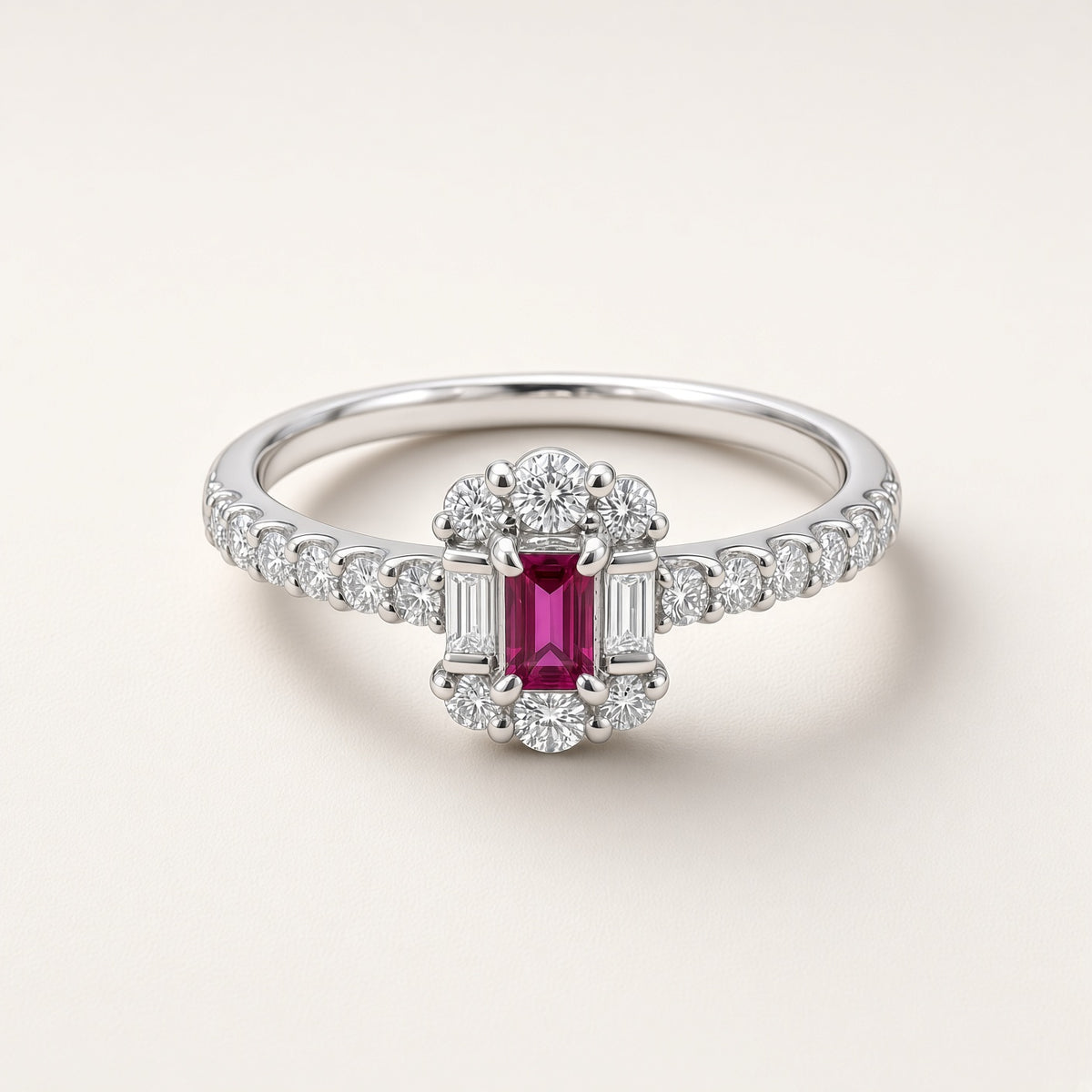 PT900 ルビーリング 0.05ct