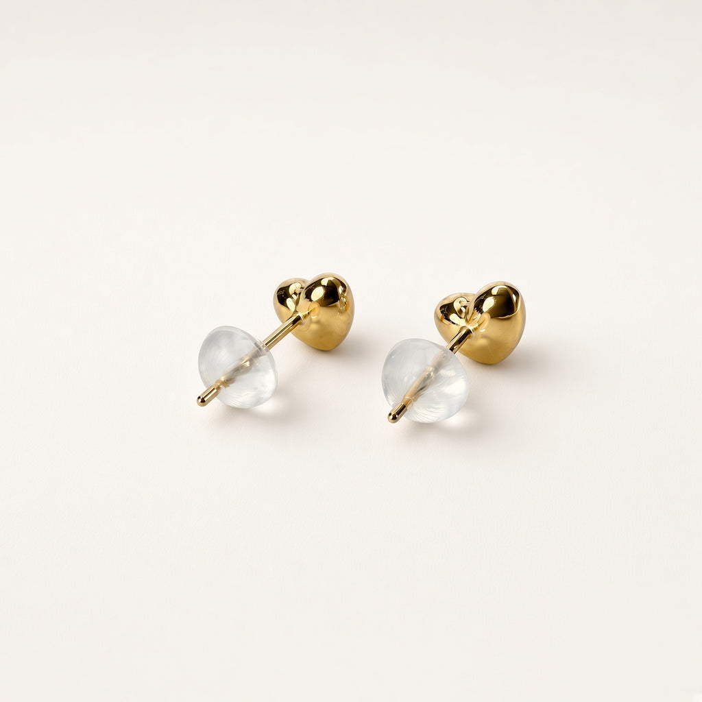 K18 中空ハートピアス 5.0mm