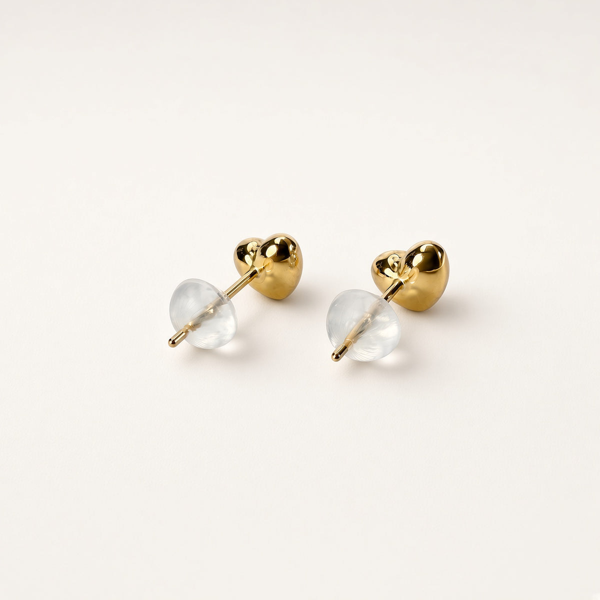 K18 中空ハートピアス 5.0mm