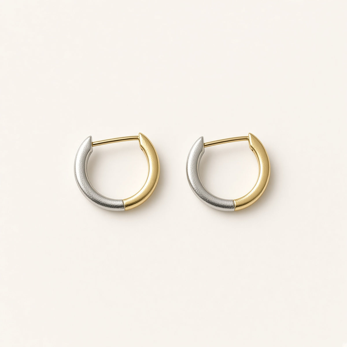 K18 × Pt ダイヤモンド 2wayフープピアス0.1ct