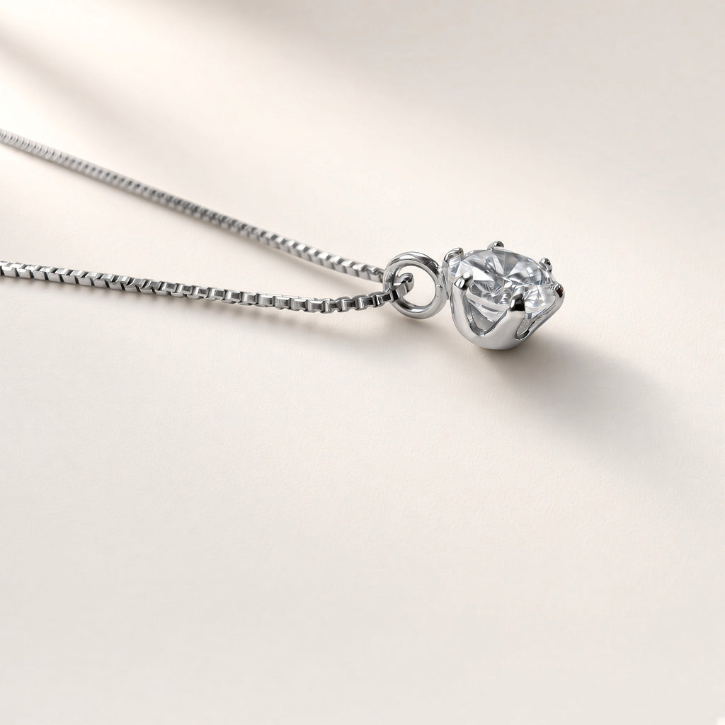 PT850 ダイヤモンドネックレス 0.2ct 六本爪セッティング