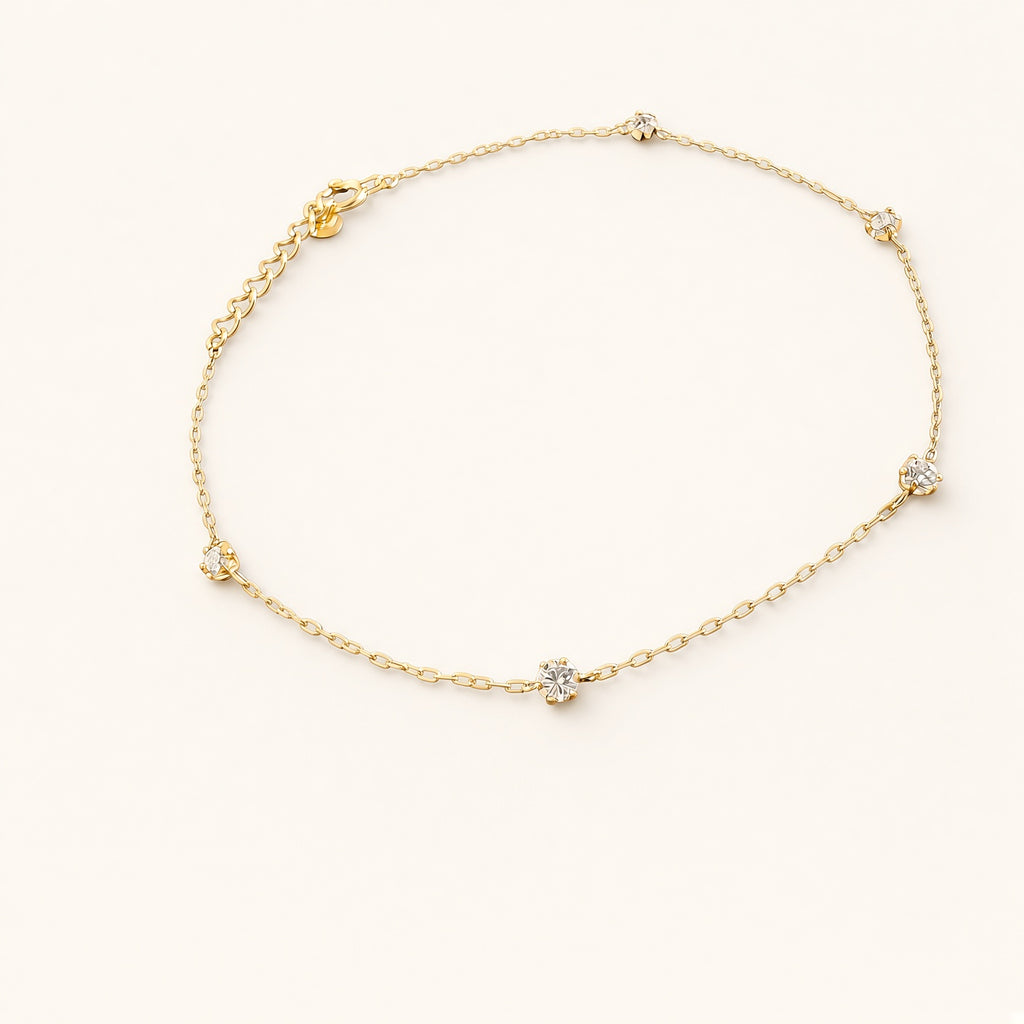 K18 ダイヤモンドステーション ブレスレット0.30ct