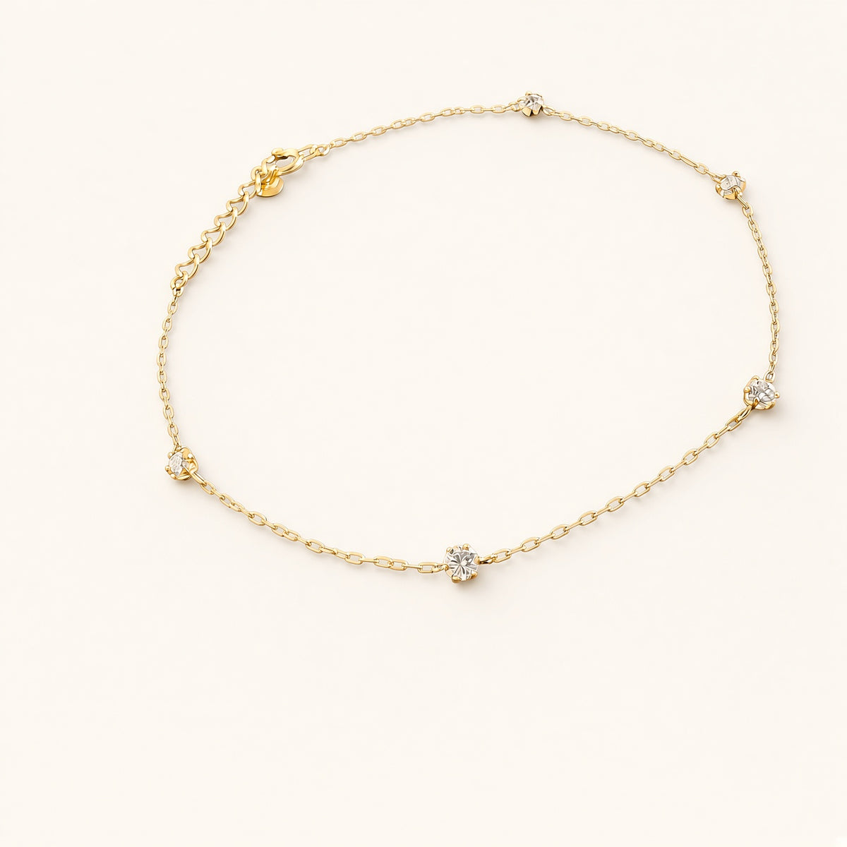 K18 ダイヤモンドステーション ブレスレット0.30ct