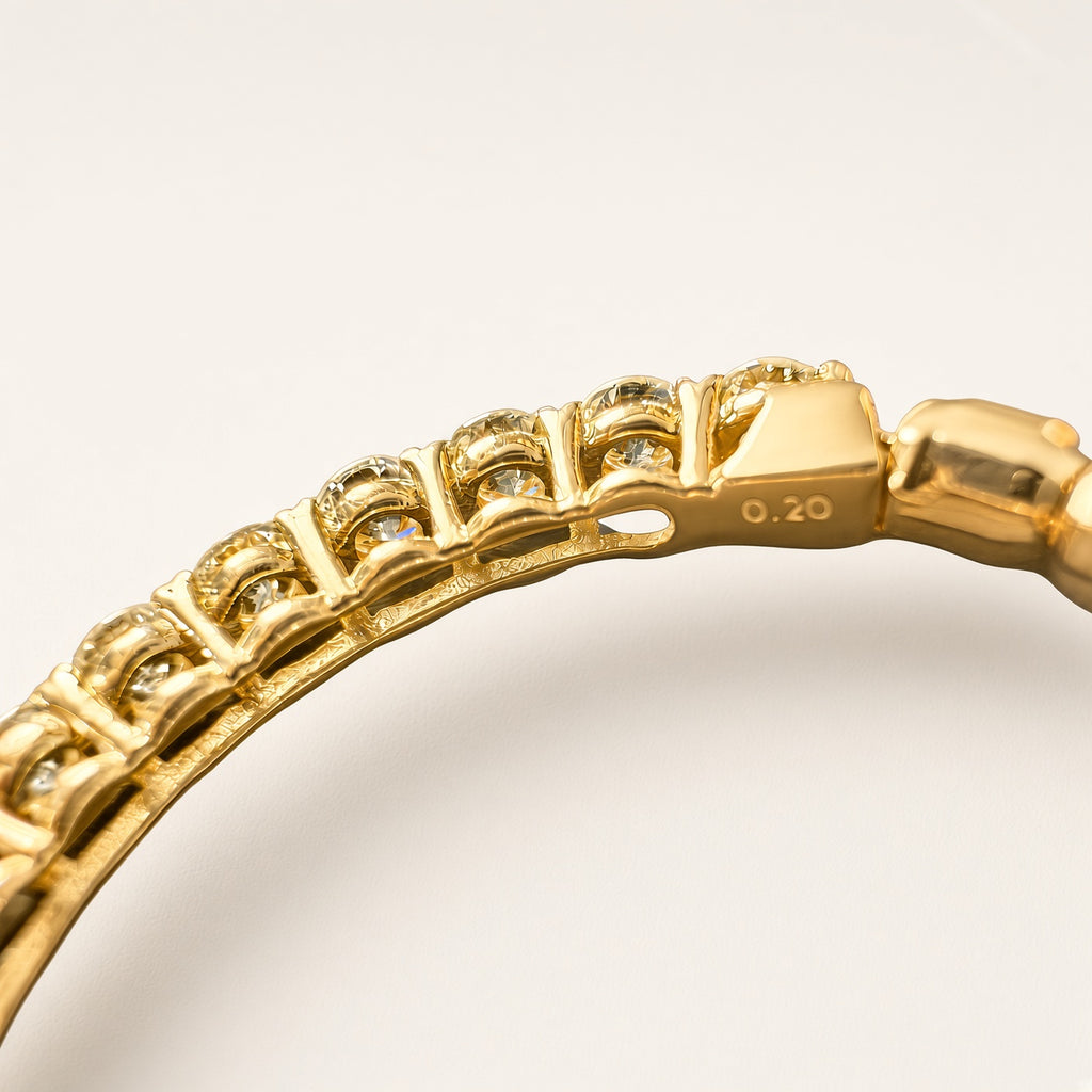 K18 カットボールダイヤモンド 0.2ct フレックスリング