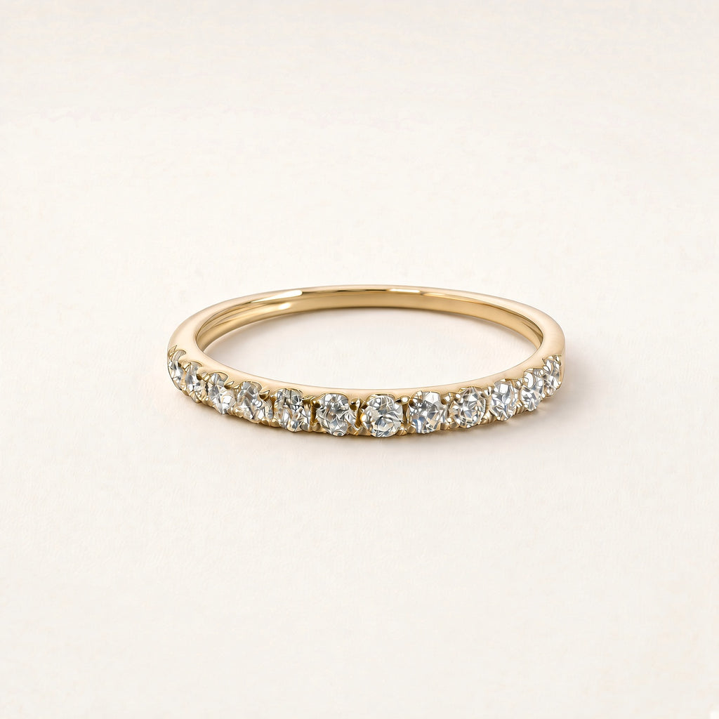 K18ダイヤモンド0.20ct  ハーフエタニティリング