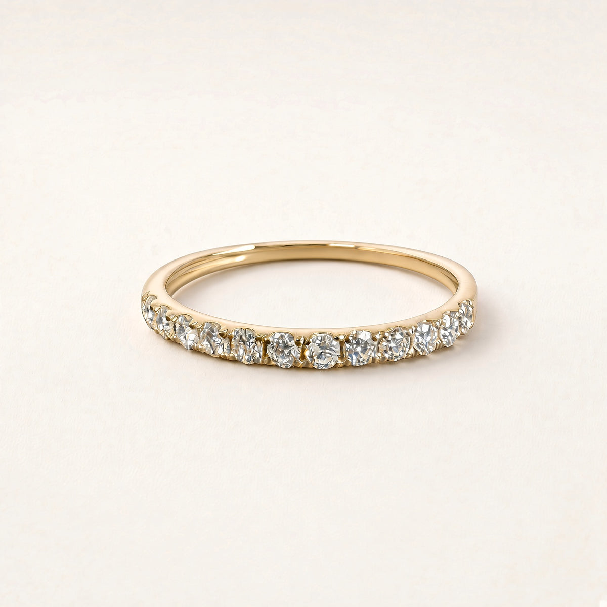 K18ダイヤモンド0.20ct  ハーフエタニティリング