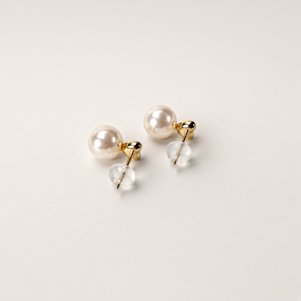 K18 アコヤパール6.5mm ハートピアス