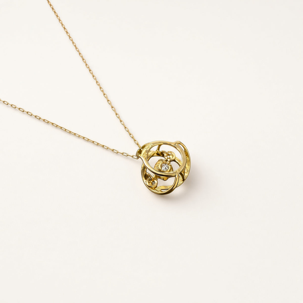 K18 ダイヤモンド スウィングネックレス 0.08ct