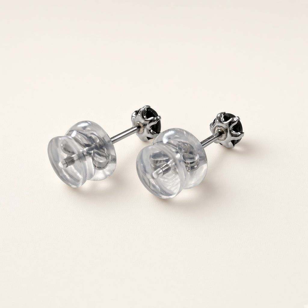 Pt900 ブラックダイヤモンドピアス（0.3ct／0.5ct）