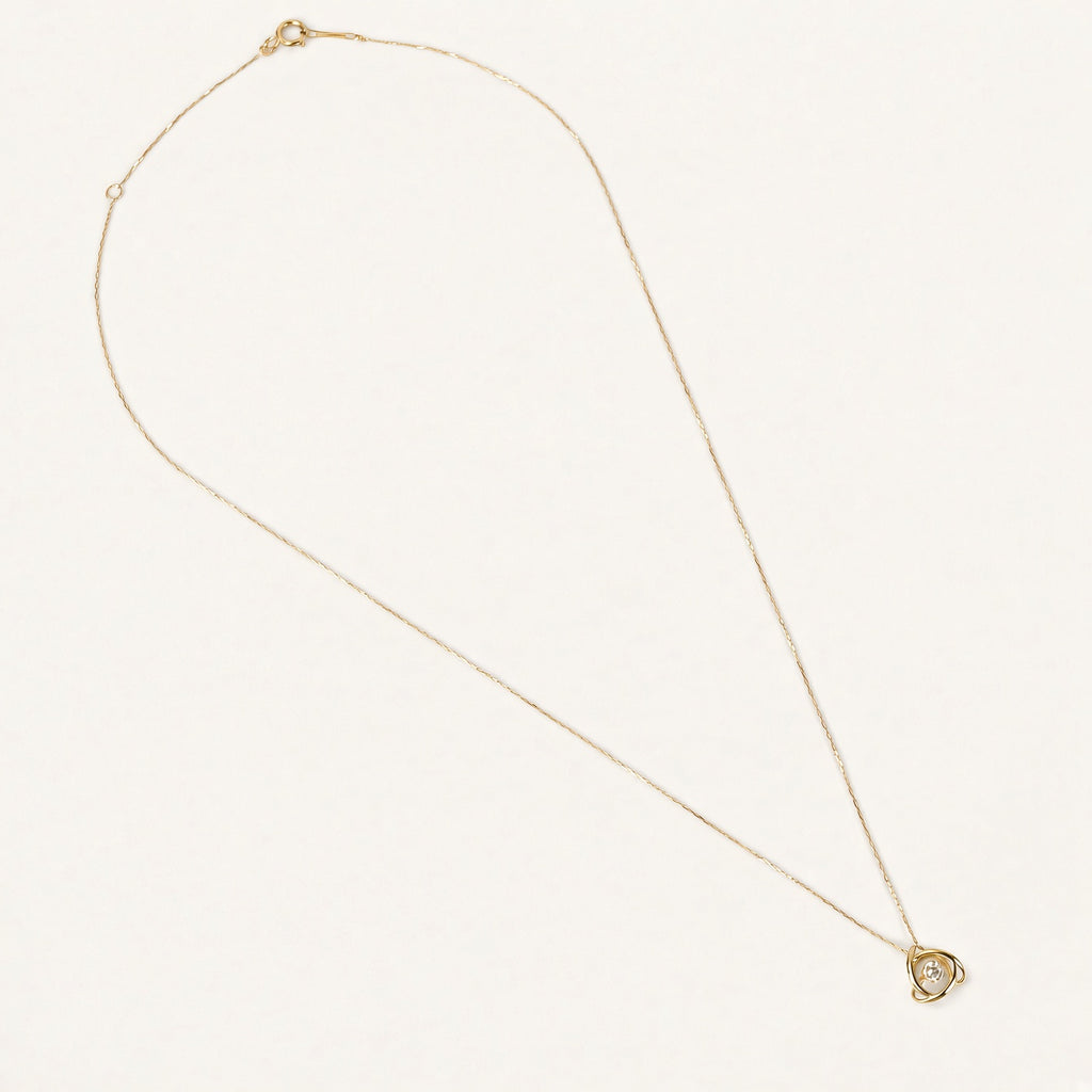 K18 ダイヤモンド スウィングネックレス 0.08ct