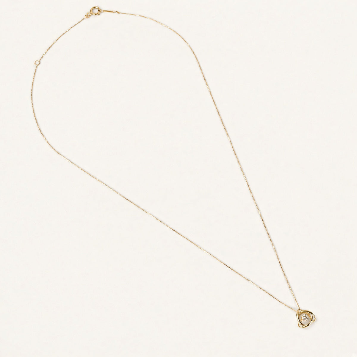 K18 ダイヤモンド スウィングネックレス 0.08ct
