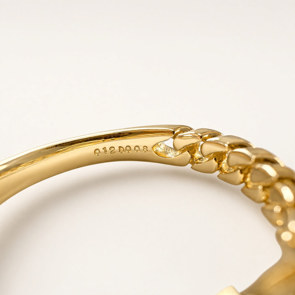 K18 バケットダイヤ0.2ct チェーンモチーフリング