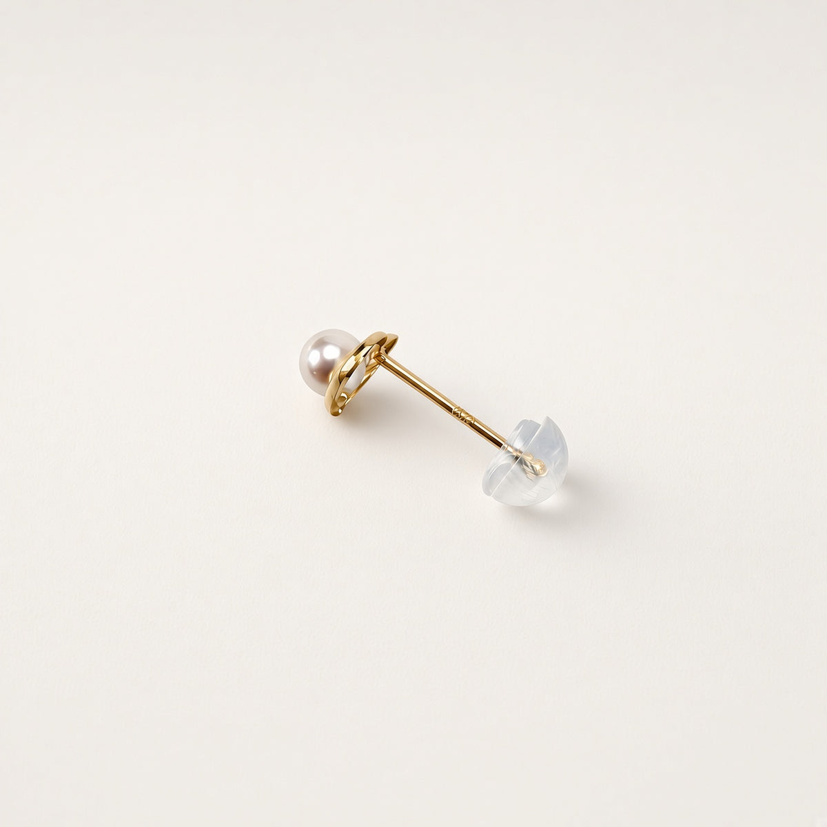 K18 アコヤパール3.0mm ハートピアス