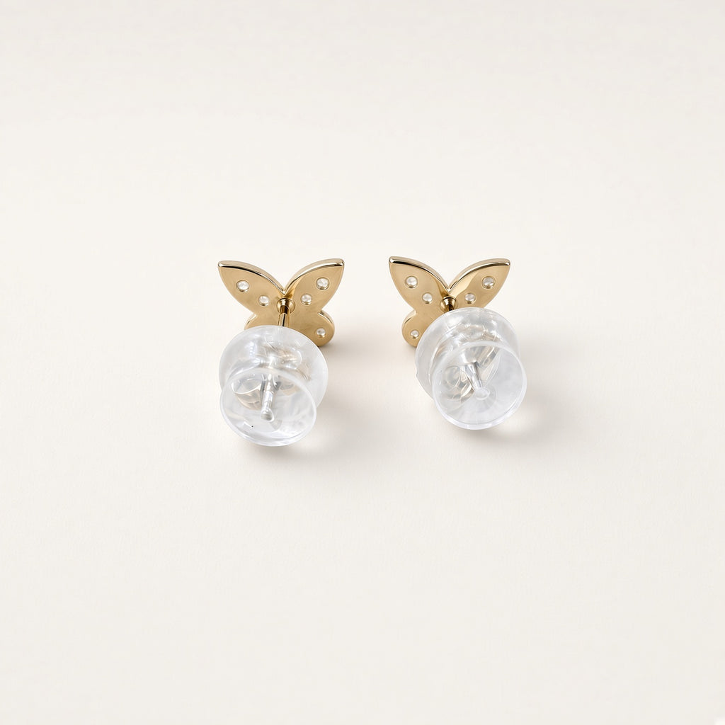 K18 ダイヤモンド バタフライピアス 0.10ct