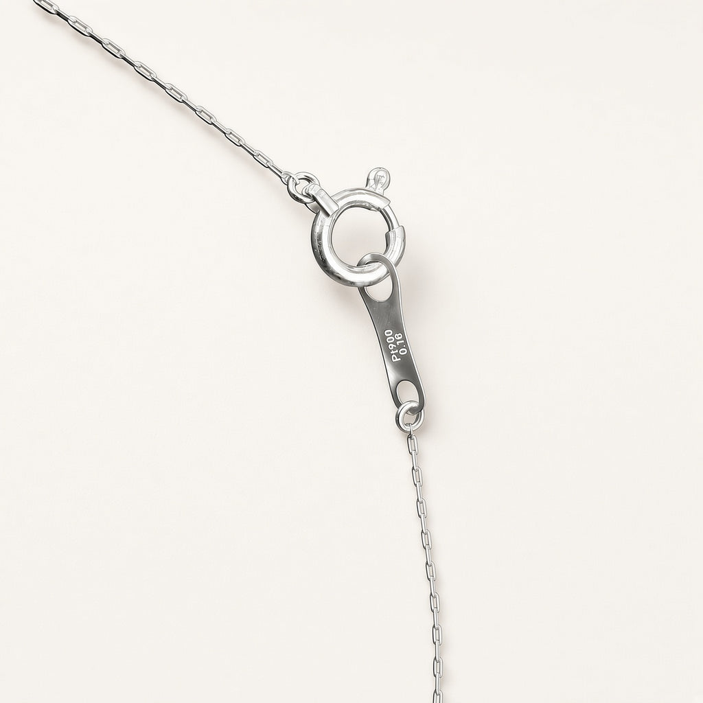 Pt900 ダイヤモンド 0.18ct 3ストーン 縦ラインネックレス