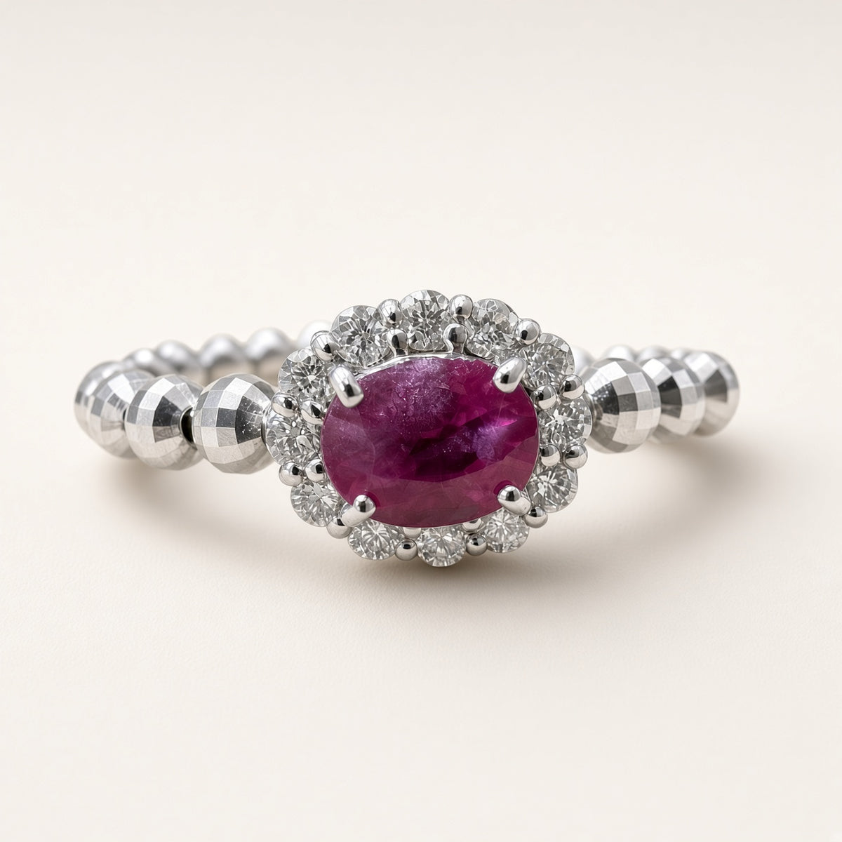 PT ルビー＆ダイヤモンド 形状記憶リング