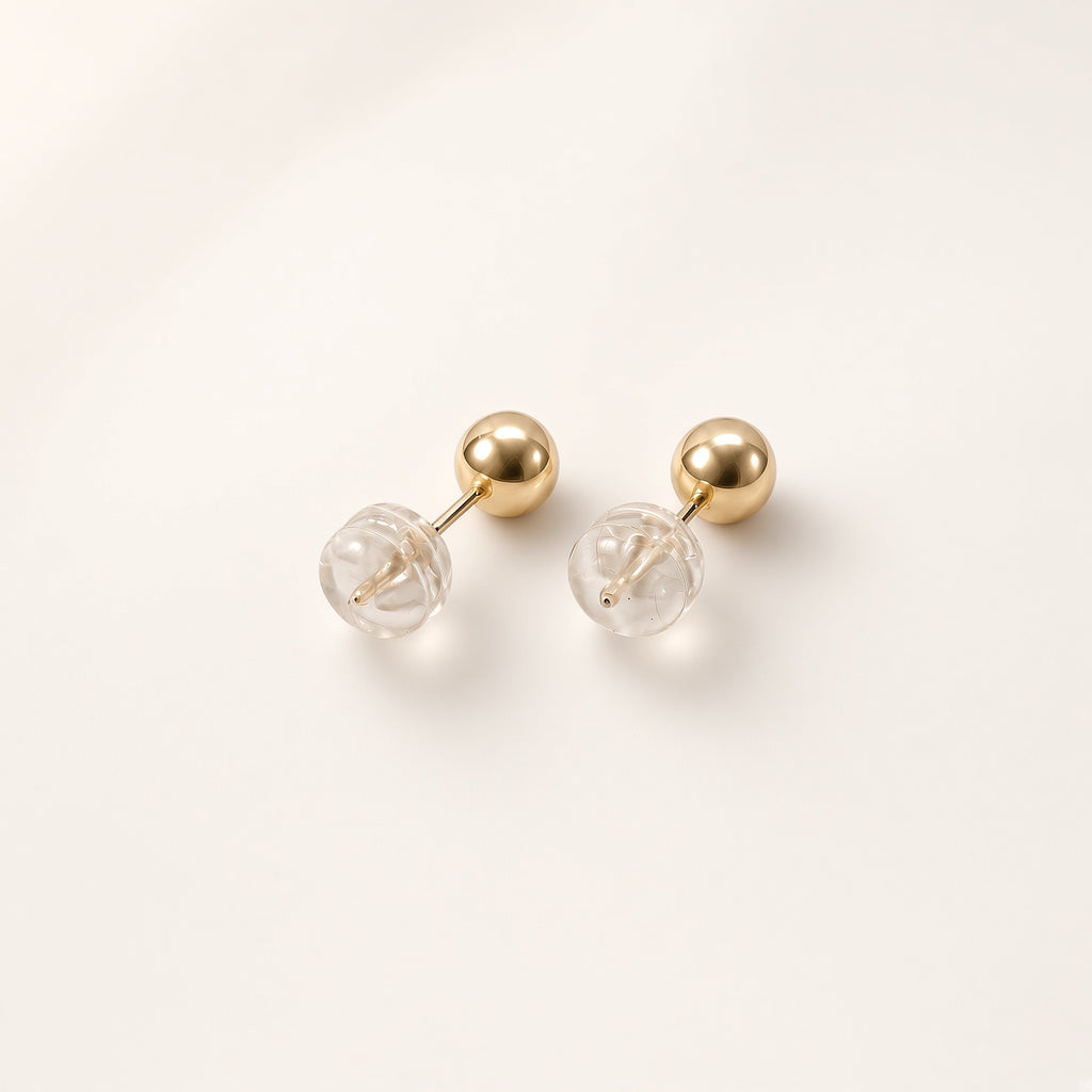 K18 ボールスタッド ピアス 5mm