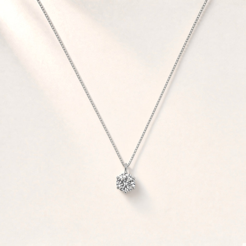 PT850 ダイヤモンドネックレス 0.2ct 六本爪セッティング