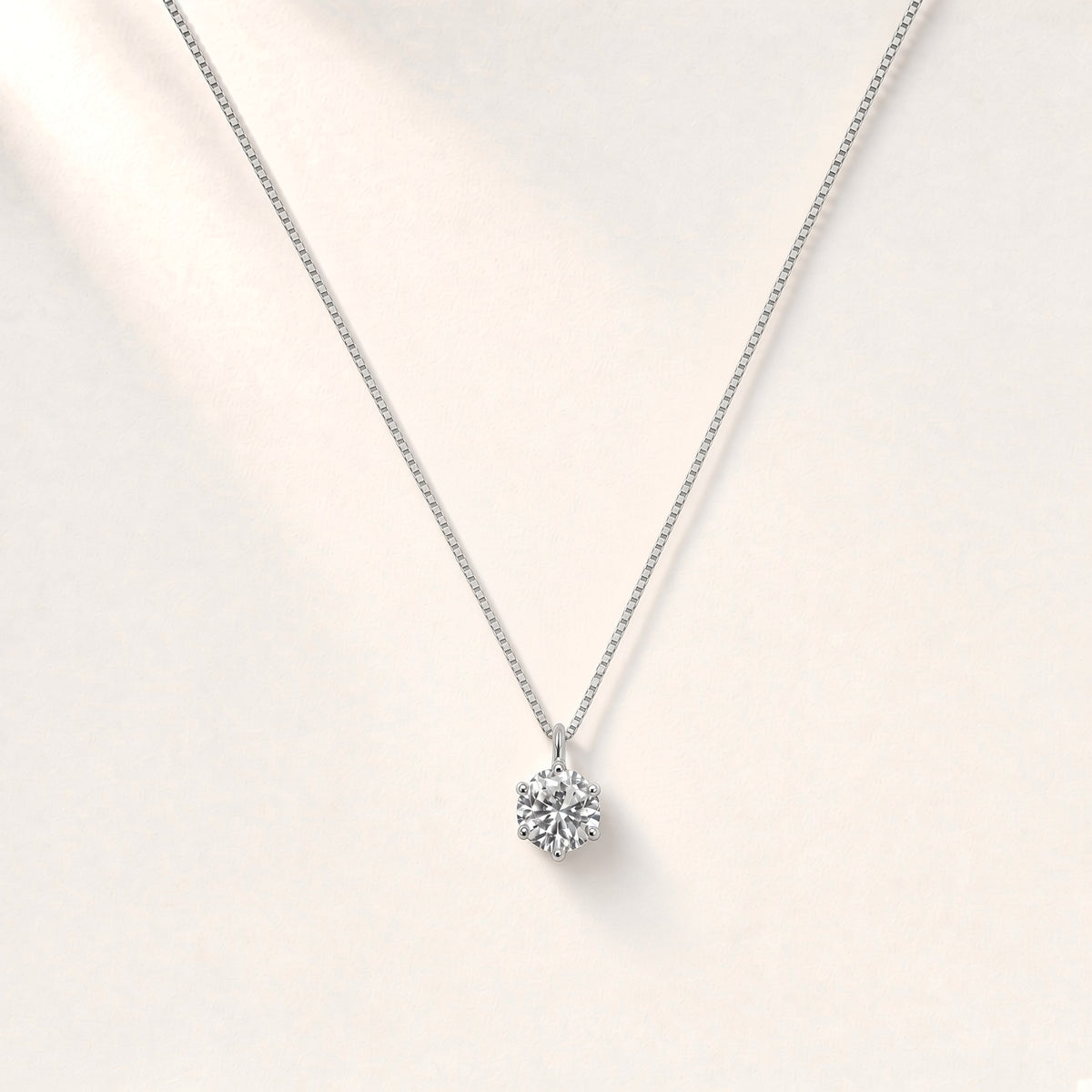PT850 ダイヤモンドネックレス 0.2ct 六本爪セッティング