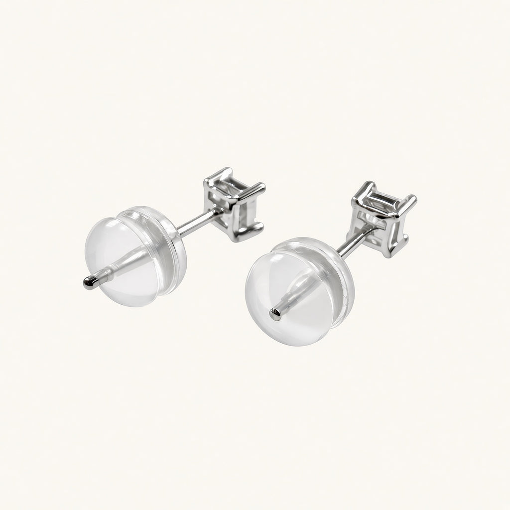 K18ホワイトゴールド ダイヤモンド 0.2ct スクエアスタッドピアス