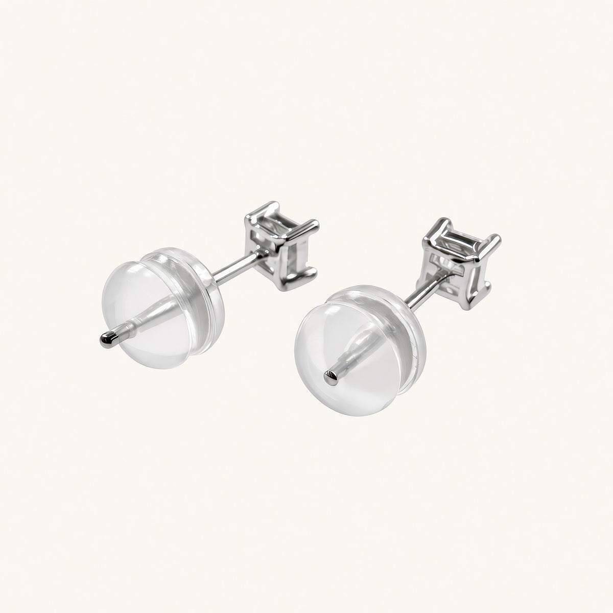 K18ホワイトゴールド ダイヤモンド 0.2ct スクエアスタッドピアス