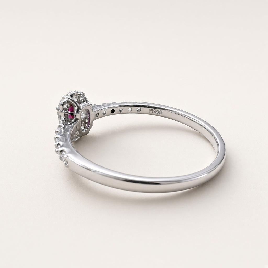 PT900 ルビーリング 0.05ct