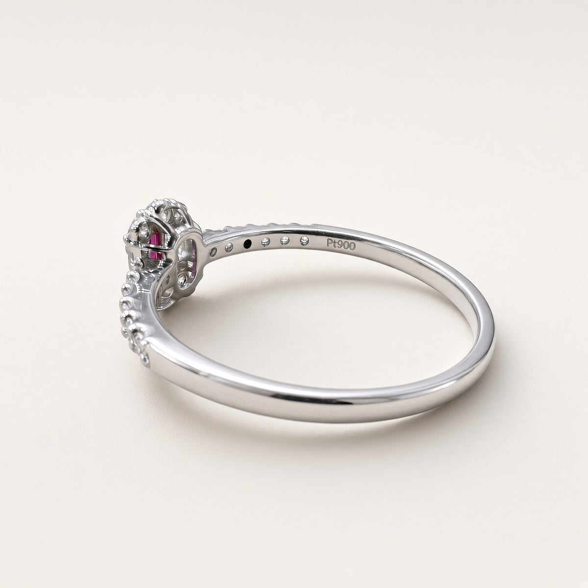 PT900 ルビーリング 0.05ct