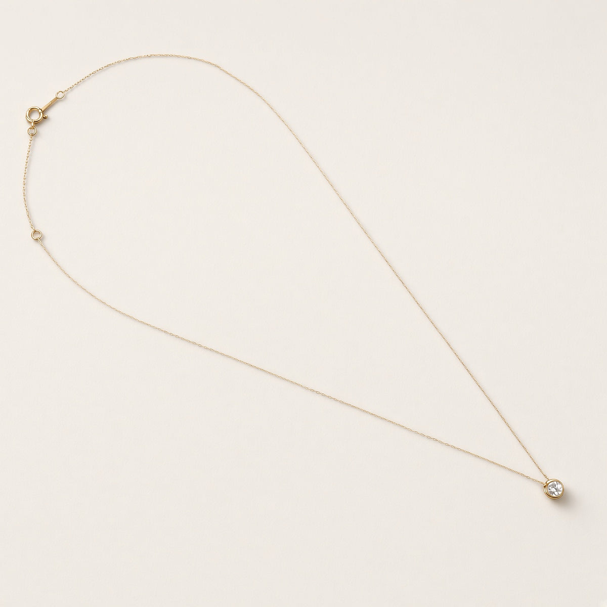 K18 ダイヤモンド一粒ネックレス 0.2ct