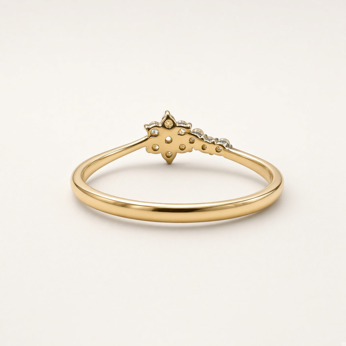 K18 ダイヤモンド フラワーリング 0.14ct