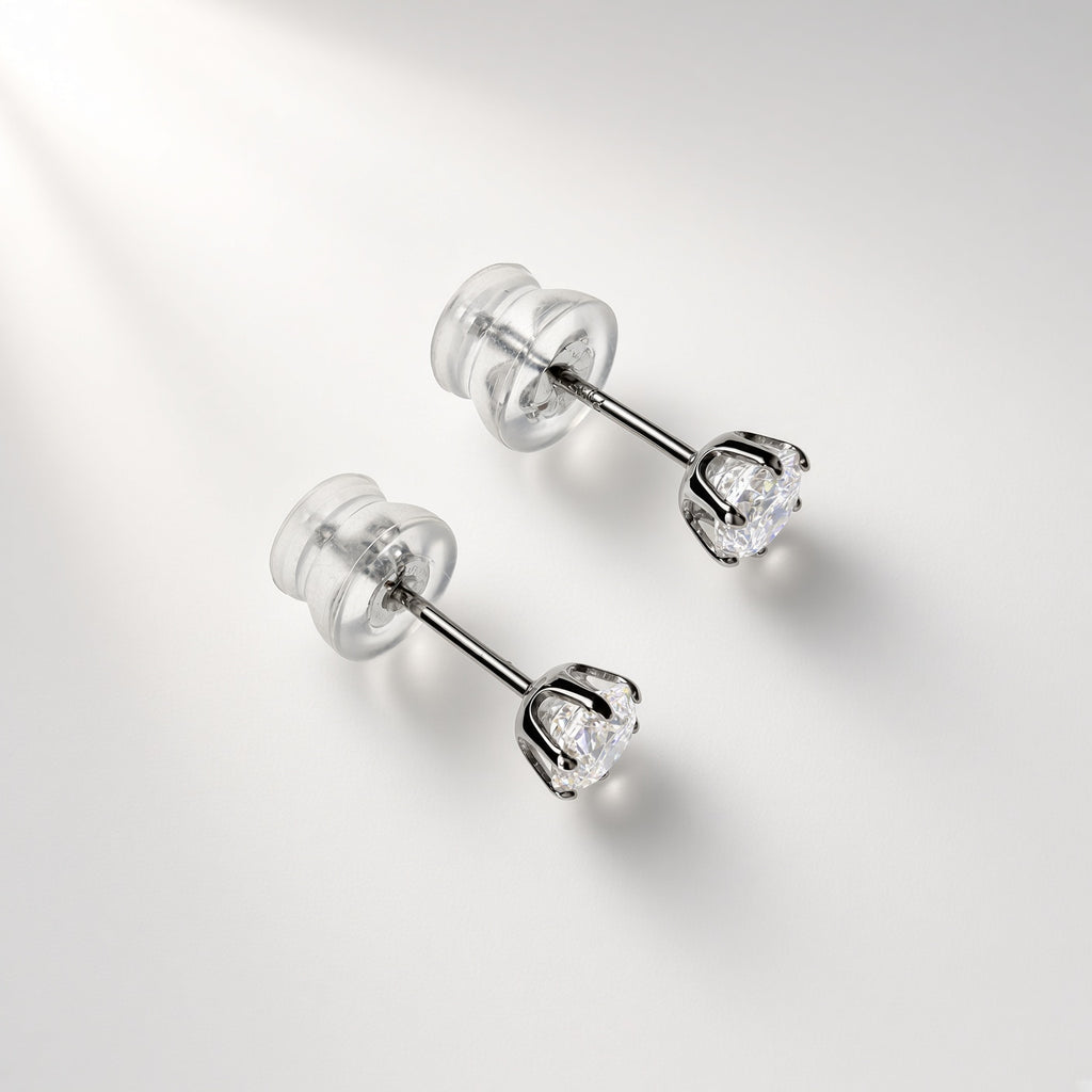 PT950 ダイヤモンドスタッドピアス 計0.50ct (ハート&キューピッド)