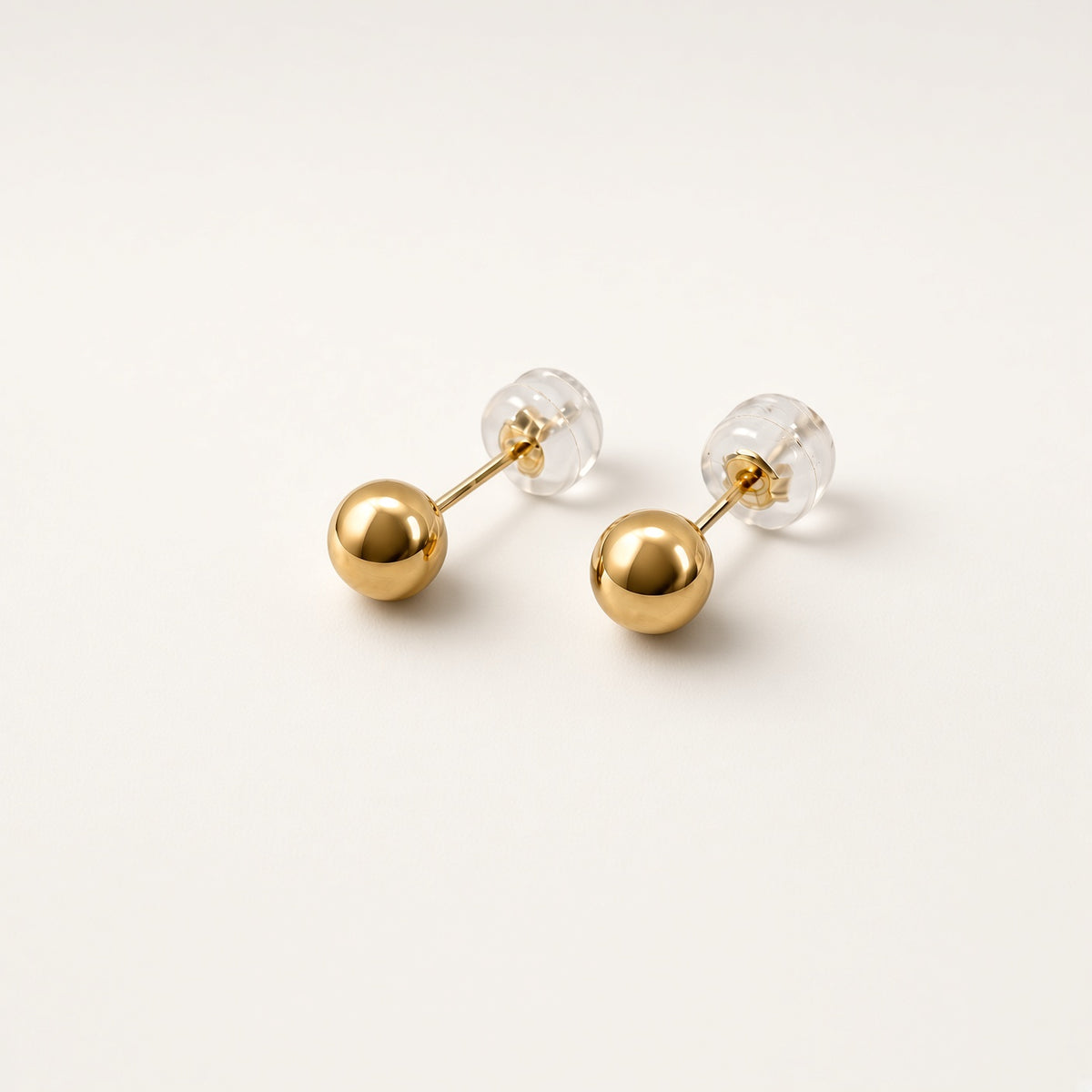 K18 ボールスタッド ピアス 5mm