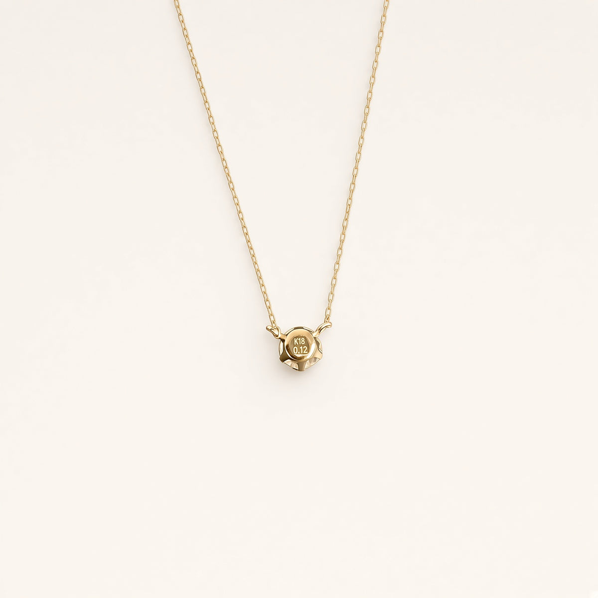 K18 ダイヤモンド一粒ネックレス 0.12ct