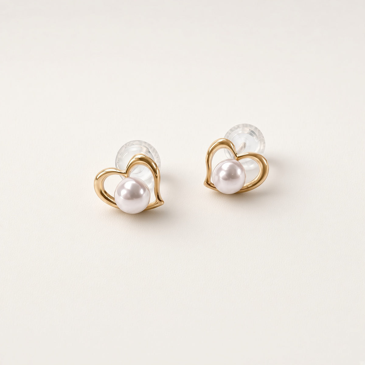 K18 アコヤパール3.0mm ハートピアス