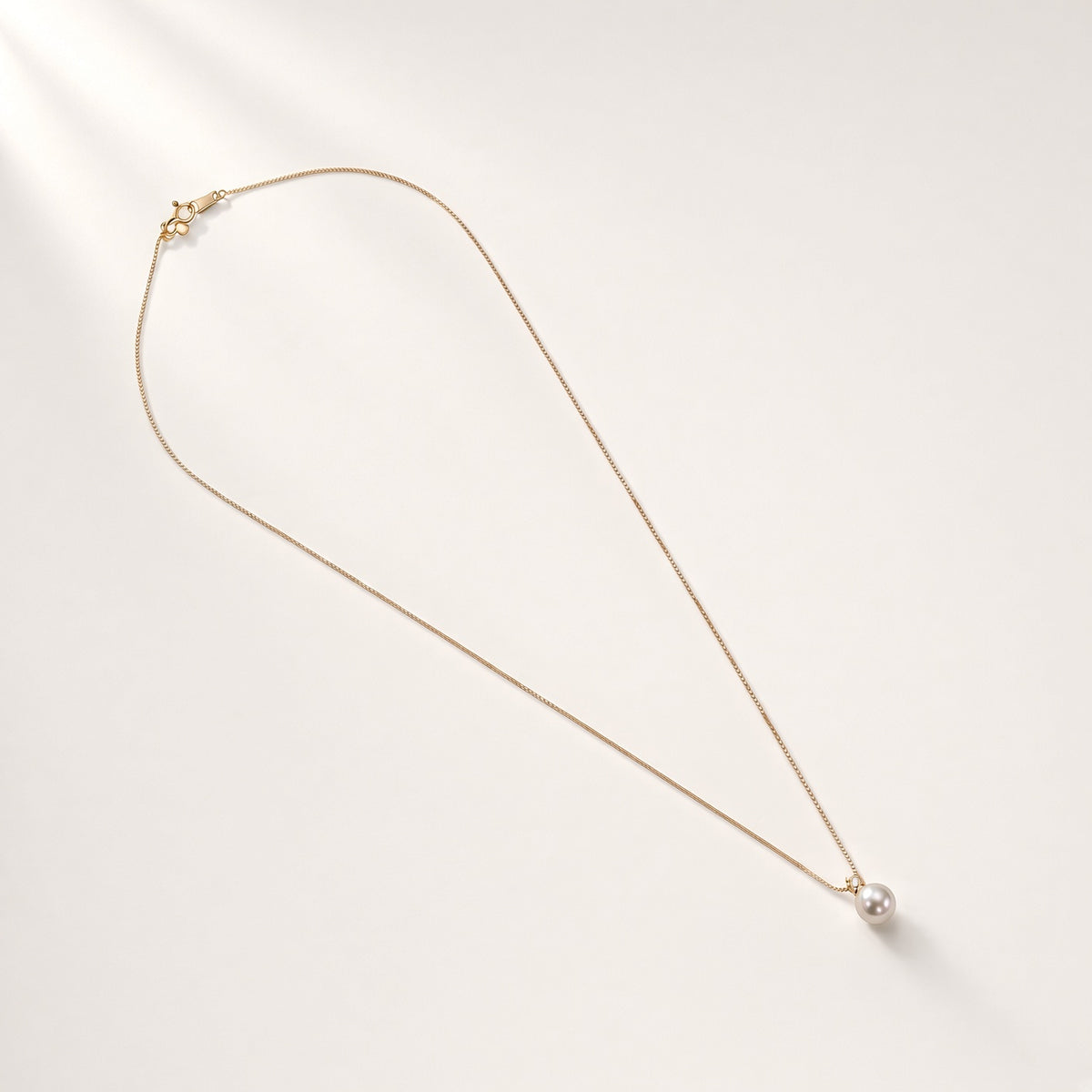 K18 アコヤパール&ダイヤモンド ネックレス 8.5mm/0.10ct