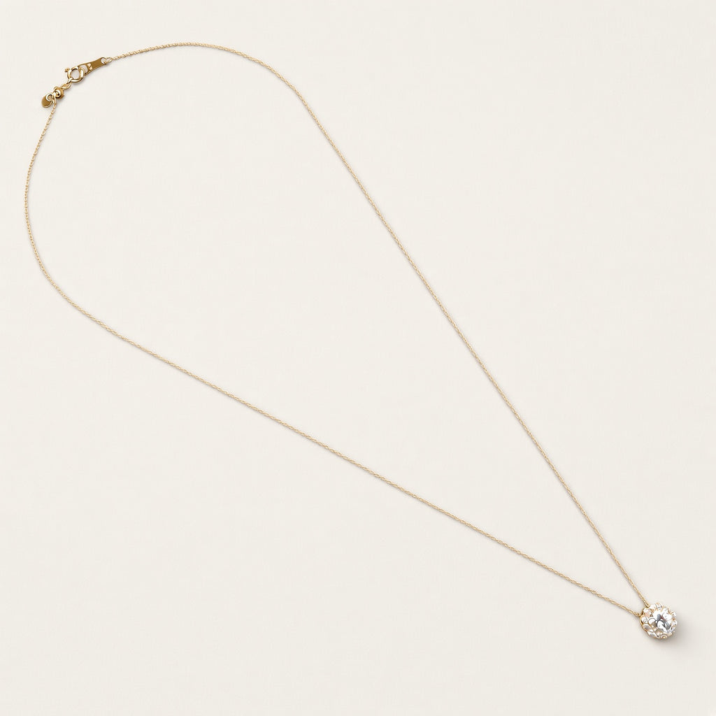 K18 ダイヤモンド取り巻きネックレス 計0.5ct