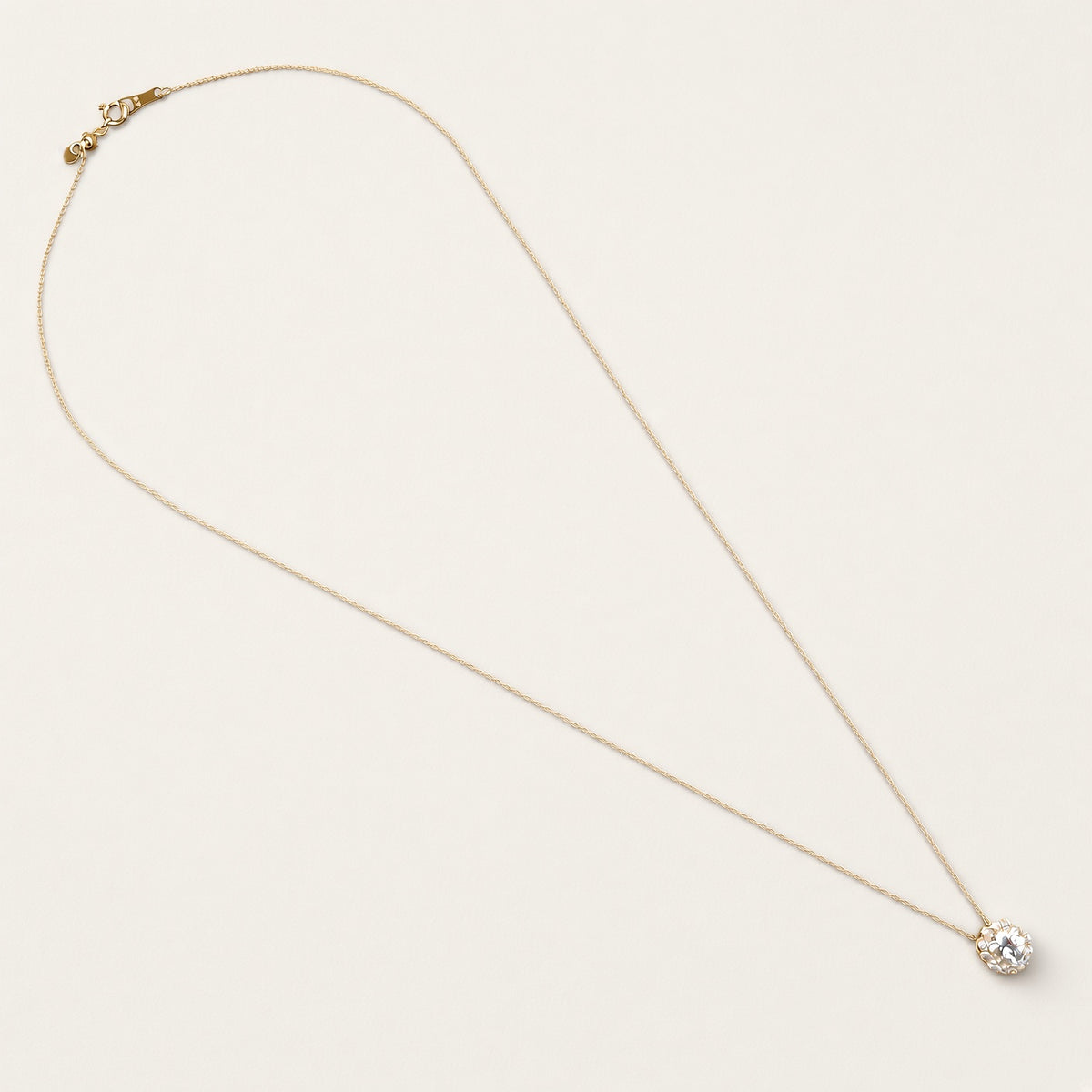 K18 ダイヤモンド取り巻きネックレス 計0.5ct