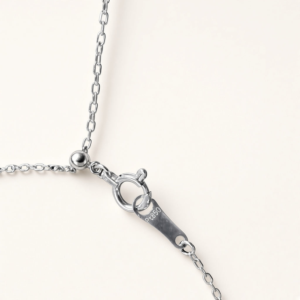 Pt850 ペアシェイプダイヤモンドネックレス 計1.20ct(0.902ct / 0.30ct)