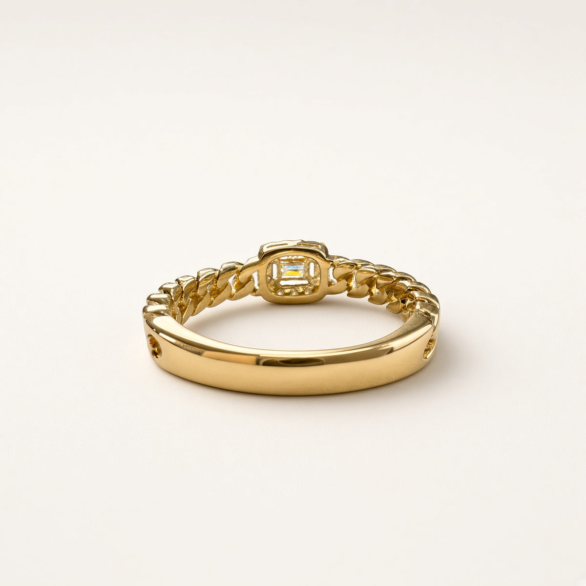 K18 バケットダイヤ0.2ct チェーンモチーフリング