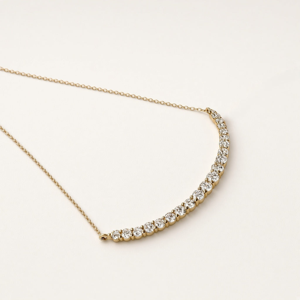 K18 ダイヤモンド 1.0ct アーチネックレス
