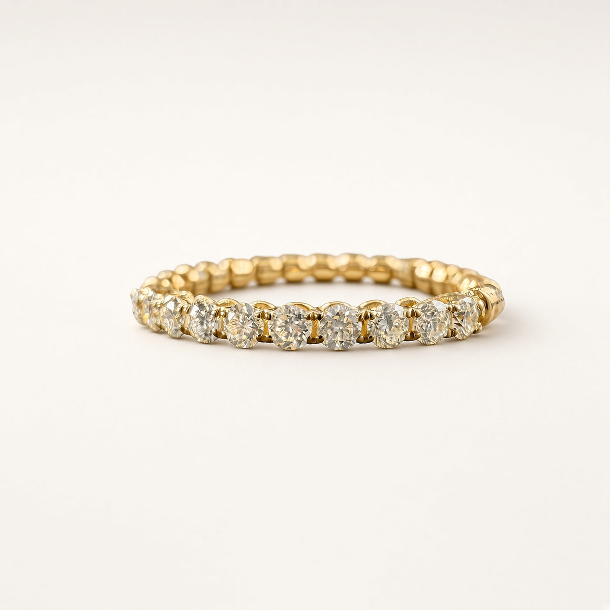 K18 カットボールダイヤモンド 0.2ct フレックスリング